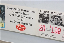 1962 Mickey Mantle & Roger Maris Framed Uncut Card Panel Post Cereal Ad - Framed 