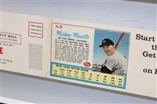 1962 Mickey Mantle & Roger Maris Framed Uncut Card Panel Post Cereal Ad - Framed 