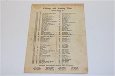 1963 Masters Tournament Thursday & Friday Pairing Sheets - Jack Nicklaus Winner