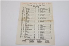 1963 Masters Tournament Thursday & Friday Pairing Sheets - Jack Nicklaus Winner