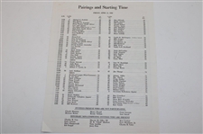1986 Masters Tournament Friday, Saturday & Sunday Pairing Sheets - Jack Nicklaus Winner