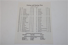 1986 Masters Tournament Friday, Saturday & Sunday Pairing Sheets - Jack Nicklaus Winner