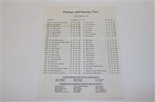 1986 Masters Tournament Friday, Saturday & Sunday Pairing Sheets - Jack Nicklaus Winner
