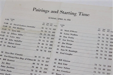 1986 Masters Tournament Friday, Saturday & Sunday Pairing Sheets - Jack Nicklaus Winner