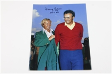 Jack Fleck, Al Geiberger & Tommy Aaron Signed Trophy/Green Jacket Photos JSA ALOA