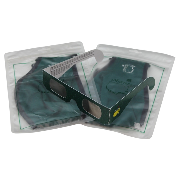 Masters Tournament Eclipse Glasses w/Two(2) Face Coverings in Original Package - Size L/XL