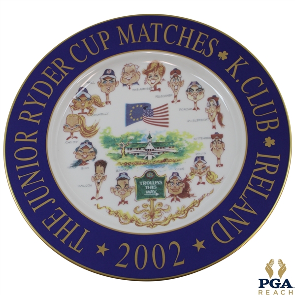 2002 Junior Ryder Cup at K. Club Ltd Ed Ceramic Plate by Cary Blair #22/24