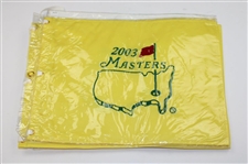 2004, 2007, 2003 x2 Masters Tournament Embroidered Flags & 2017 Par 3 Embroidered Flag