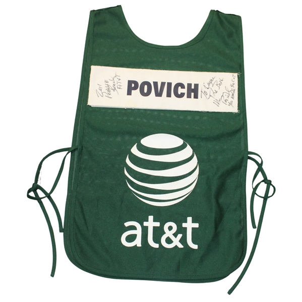 Maury Povich Signed 2011 AT&T Caddy Bib JSA ALOA