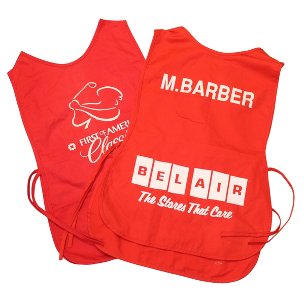 First Of America Classic Caddy Bib, Raleys Senior Gold Ruch Miller Barber Caddy Bib