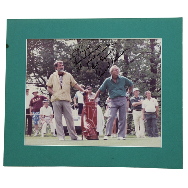 Arnold Palmer Signed On Course 8" x 10" Personalized To Caddy JSA ALOA