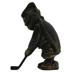 Unique Stone Golfing Figure by Artist DJ Dwyer