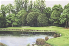 The 14th Hole' Bear's Paw Country Club Patrick Careny Canvas Print - Framed