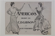 1900 Americans Drawn by C.D. Gibson by Robert Howard Russell - Framed