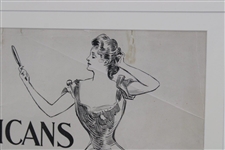 1900 Americans Drawn by C.D. Gibson by Robert Howard Russell - Framed