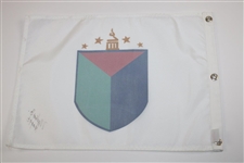 LPGA Founder Marlene Bauer Hagge Signed World Golf Hall of Fame Flag JSA ALOA