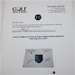 Goosen, Stephenson, Payne & Walters Signed World Golf Hall of Fame Flag JSA ALOA