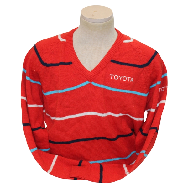 Chi Chi Rodriguezs Personal Red Striped Jack Nicklaus Signature Sweater - M