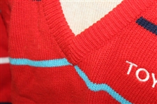 Chi Chi Rodriguez's Personal Red Striped Jack Nicklaus Signature Sweater - M