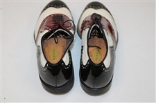 Chi Chi Rodriguez's Personal Red, Black & White Footjoy Golf Shoes w/Burgundy Shoe Bags
