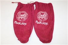Chi Chi Rodriguez's Personal Red, Black & White Footjoy Golf Shoes w/Burgundy Shoe Bags