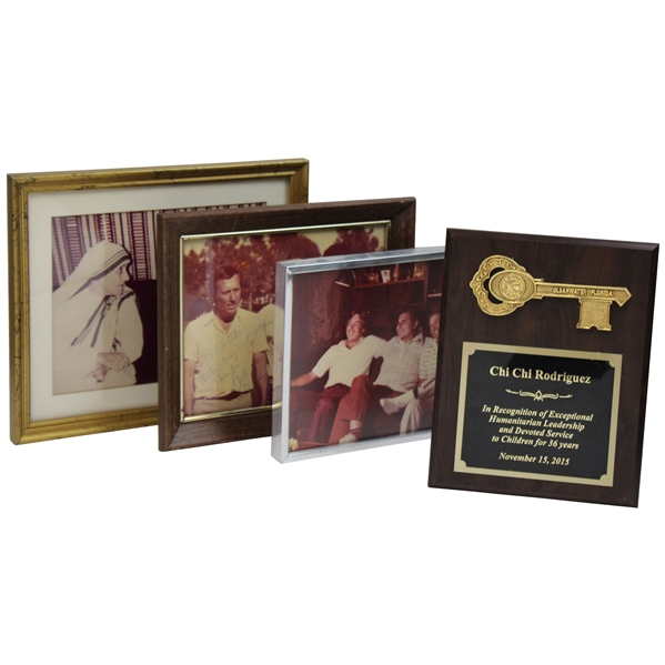 Four (4) Chi Chi Plaques & Photos - Key to City & More
