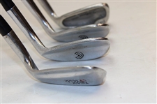 Four (4) Wedges Taylormade PW Tour Preferred, Titleist PW DTR Model, Cleveland Sand Iron #588 56 & Cleveland Sand Iron #485 56