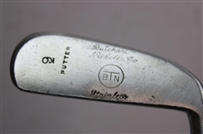 Eight (8) Wood Shaft Clubs 1 Wood L.H. Brassie, Putter Bin Bamboo Shaft, L.H Wilson Diamond Back, 1 Brass Putter Steel Shaft, Jigger Macgregor & Others
