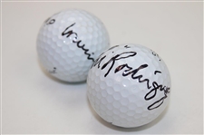 Hale Irwin & Chi Chi Rodriguez Signed Personal Used Golf Balls JSA ALOA