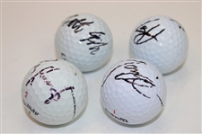Finau, Fitzpatrick, Hodges & Harrington Signed Golf Balls JSA ALOA