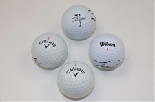 Finau, Fitzpatrick, Hodges & Harrington Signed Golf Balls JSA ALOA