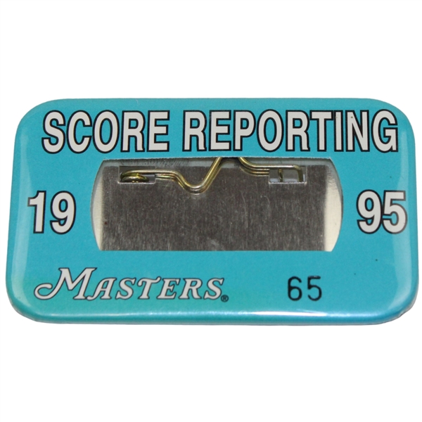 1995 Masters Tournament Score Reporting Badge - Tiger Woods Masters Debut