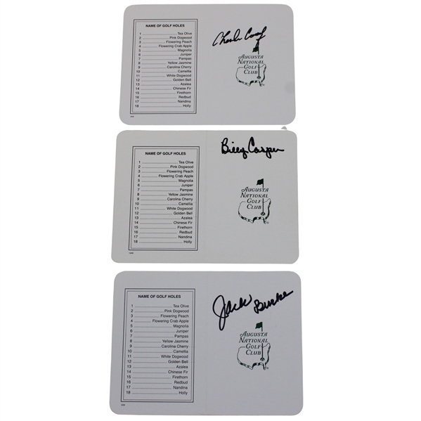 Charles Coody, Billy Casper & Jack Burke Signed Augusta National GC Scorecards JSA ALOA