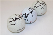 Jerry Pate, Tony Jacklin & Johnny Miller US Open Winners Signed Personal Used Golf Balls JSA ALOA