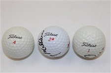 Jerry Pate, Tony Jacklin & Johnny Miller US Open Winners Signed Personal Used Golf Balls JSA ALOA