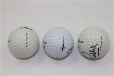 Jerry Pate, Tony Jacklin & Johnny Miller US Open Winners Signed Personal Used Golf Balls JSA ALOA