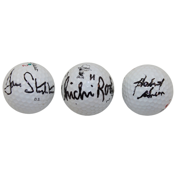 Hubert Green, Chi Chi Rodriguez & Dave Stockton Signed Golf Balls JSA ALOA