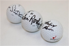 Hubert Green, Chi Chi Rodriguez & Dave Stockton Signed Golf Balls JSA ALOA