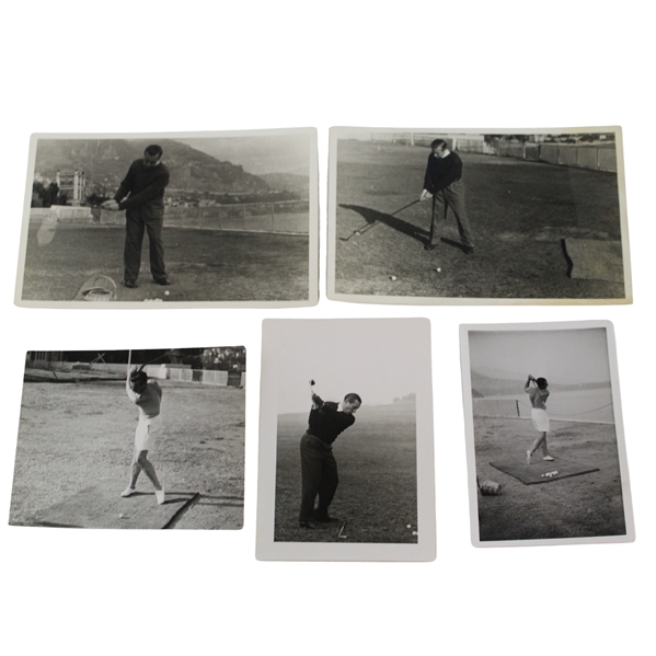 Five (5) 1940s Henry Cotton at Monte Carlo Photos