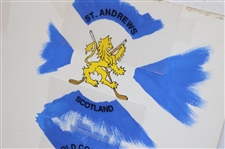 St. Andrews Hat and Shirt Original Art on Board - Framed