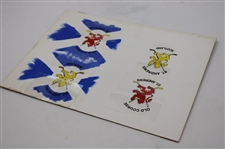 St. Andrews Hat and Shirt Original Art on Board - Framed