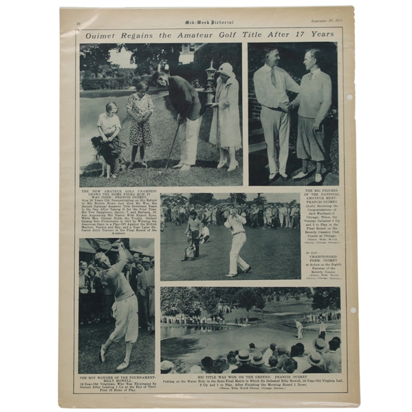 1931 Mid-Week Pictorial Ouimet Regains the Amateur Golf Title After 17 Years - September 19th
