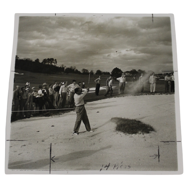 Claude Harmon Blasts Out of Sandtrap PGA of America Magazine File Copy Photo