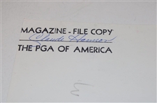 Claude Harmon Blasts Out of Sandtrap PGA of America Magazine File Copy Photo