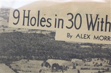 1932 '9 Holes in 30 With Ouimet, Stroke for Stroke' by Alex Morrison Newspaper Article