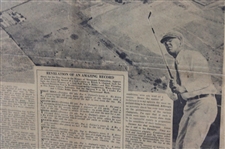 1932 '9 Holes in 30 With Ouimet, Stroke for Stroke' by Alex Morrison Newspaper Article