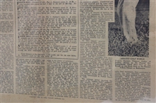 1932 '9 Holes in 30 With Ouimet, Stroke for Stroke' by Alex Morrison Newspaper Article