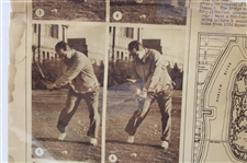 1937 New York Times 'Hollywood's Mystery Golfer Demonstrates His Driving Form' Newspaper - November 14th