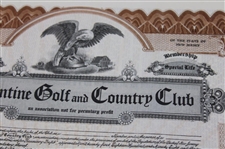 Brigantine Country Club Visitor Brochure & Membership Certificate