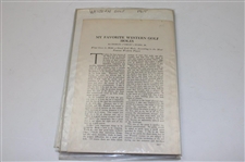 Ten (10) Various Turn of the Century Golf Articles/Instructions